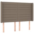 Pikkukuva 3 / 6: Sängyn pääty LED-valolla, taupe, 147x16x118/128 cm, kangas