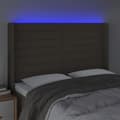 Pikkukuva 4 / 6: Sängyn pääty LED-valolla, taupe, 147x16x118/128 cm, kangas