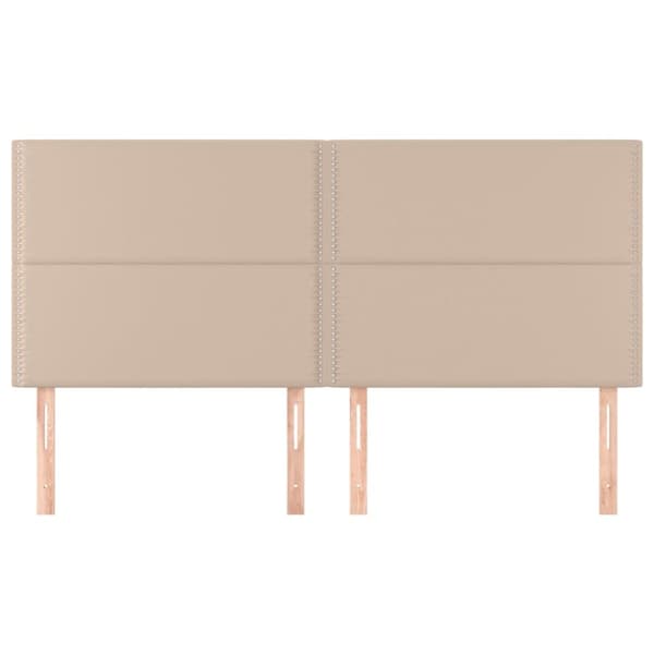 sengegavle 4 stk. 90x5x78/88 cm kunstlæder cappuccinofarvet