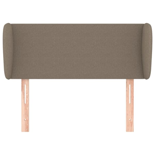 sengegavl med kanter 93x23x78/88 cm stof gråbrun