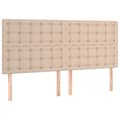 Miniatyrbillede 2 af 8: sengegavle 4 stk. 80x5x78/88 cm kunstlæder cappuccinofarvet