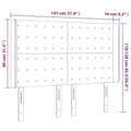 Pikkukuva 6 / 6: Sängyn pääty, jossa LED tummanruskea 147x16x118/128 cm kangas