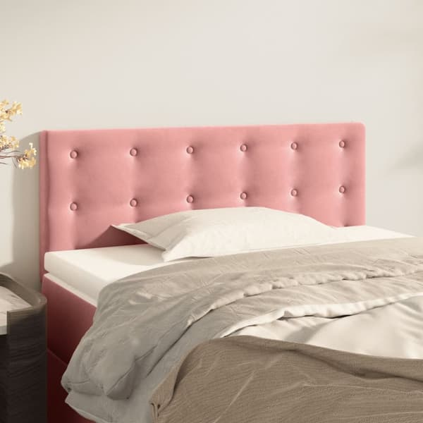 sengegavl 80x5x78/88 cm fløjl pink