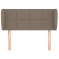 Miniatyrbillede 3 af 9: sengegavl med kanter 103x23x78/88 cm stof gråbrun