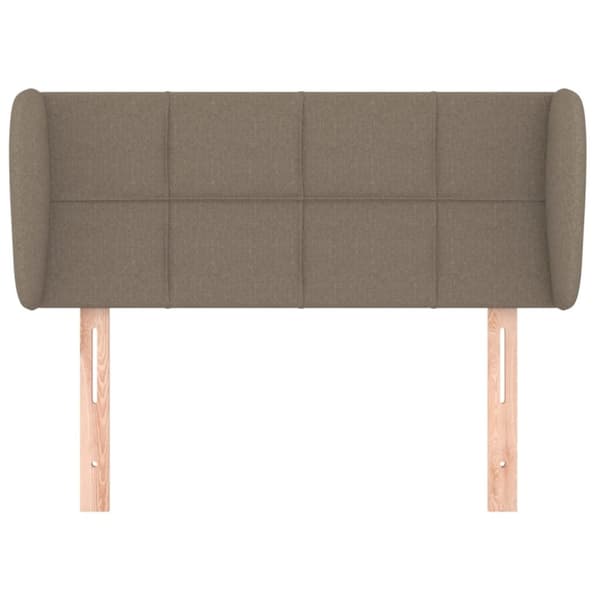 sengegavl med kanter 103x23x78/88 cm stof gråbrun