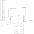 Miniatyrbillede 6 af 9: sengegavl med kanter 103x23x78/88 cm stof gråbrun
