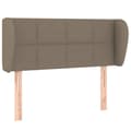 Miniatyrbillede 2 af 9: sengegavl med kanter 103x23x78/88 cm stof gråbrun