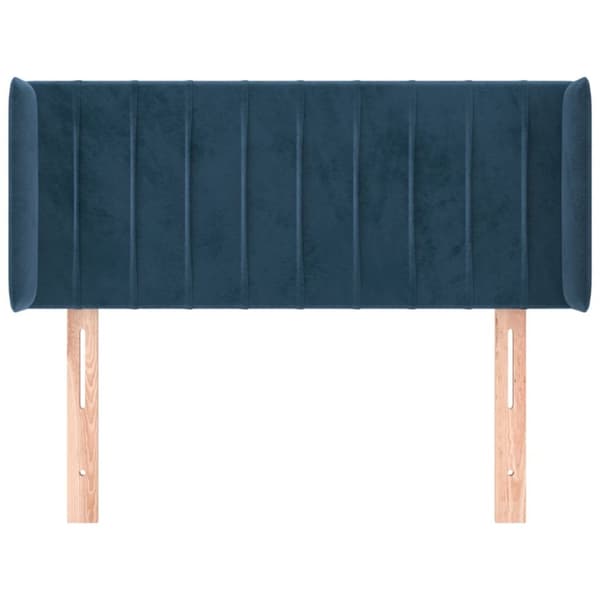 Korvatuki, tummansininen, 93x16x78/88 cm, samettia