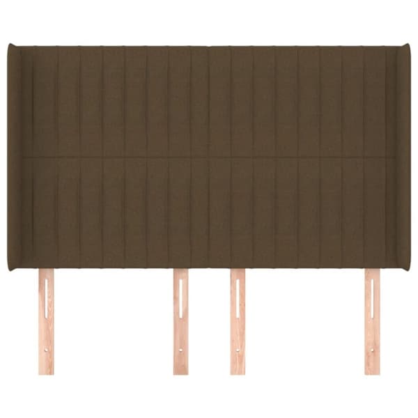 Korvatuki, tummanruskea, 147x16x118/128 cm, kangas