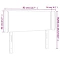 Miniatyrbillede 6 af 6: sengegavl med LED-lys 83x16x78/88 cm fløjl Mørkegrøn