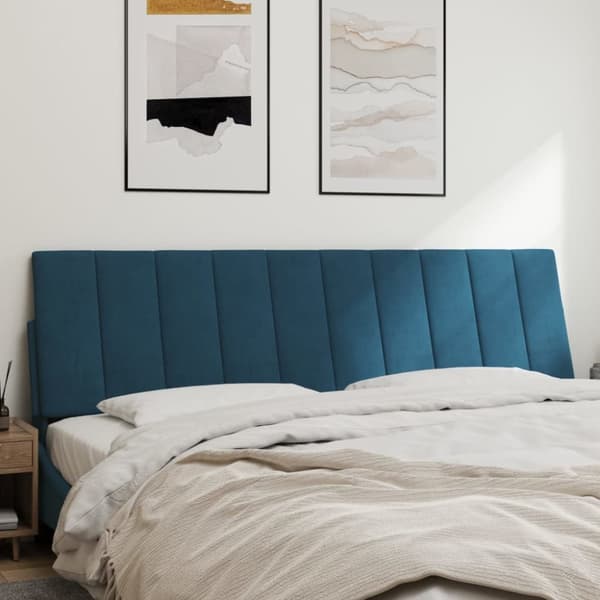 gavlpude 180 cm velour blå