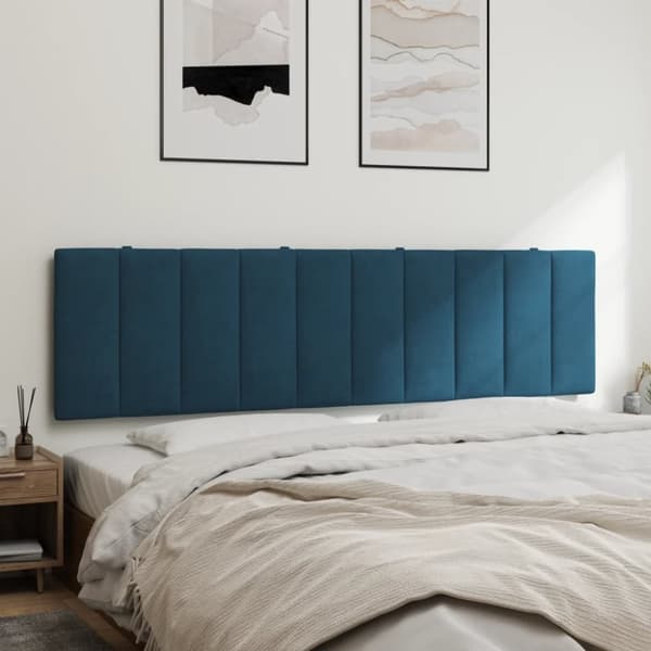 gavlpude 180 cm velour blå