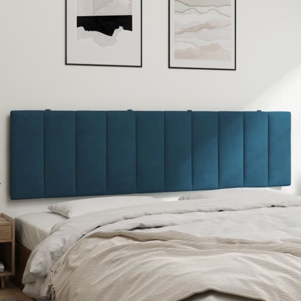 gavlpude 180 cm velour blå