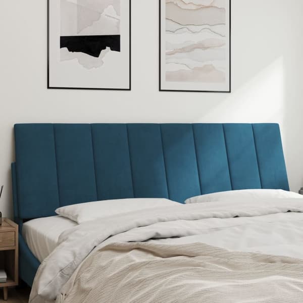 gavlpude 160 cm velour blå