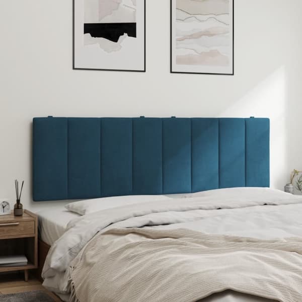 gavlpude 160 cm velour blå
