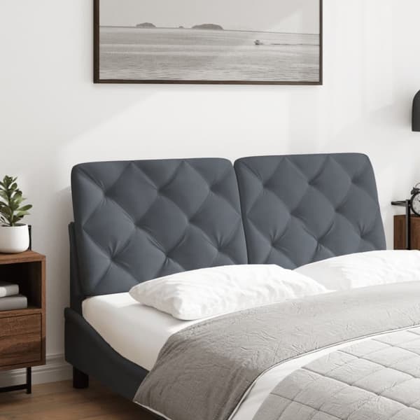 gavlpude 140 cm velour mørkegrå