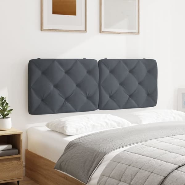 gavlpude 140 cm velour mørkegrå