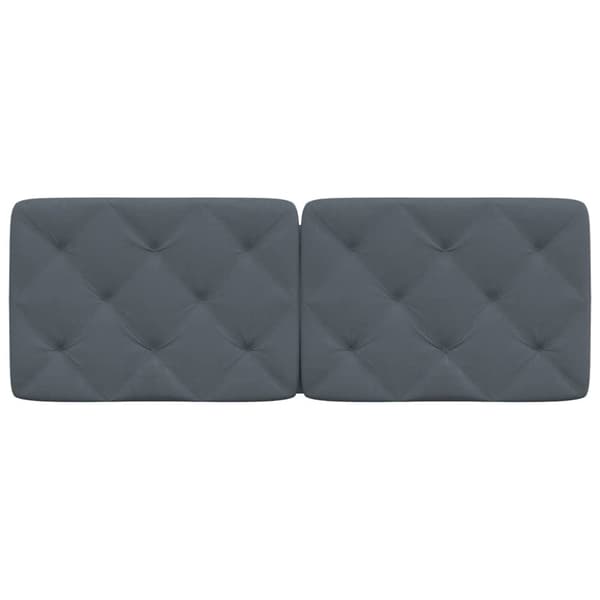 gavlpude 140 cm velour mørkegrå