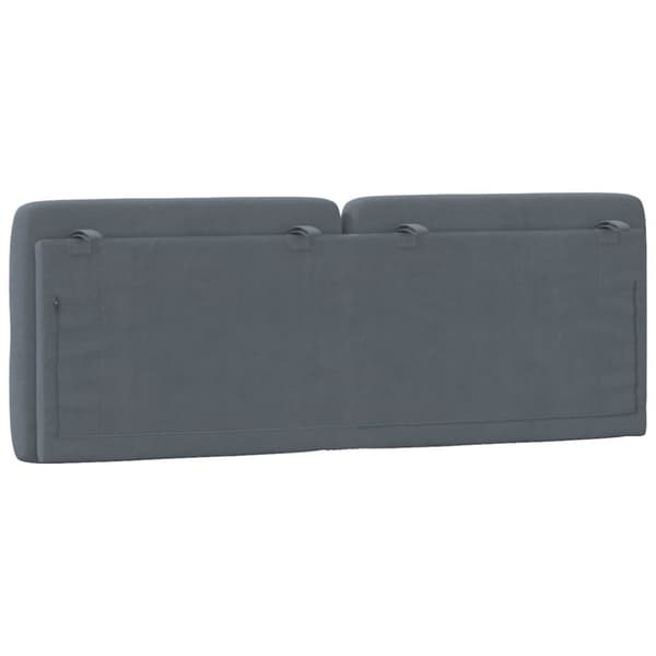 gavlpude 140 cm velour mørkegrå