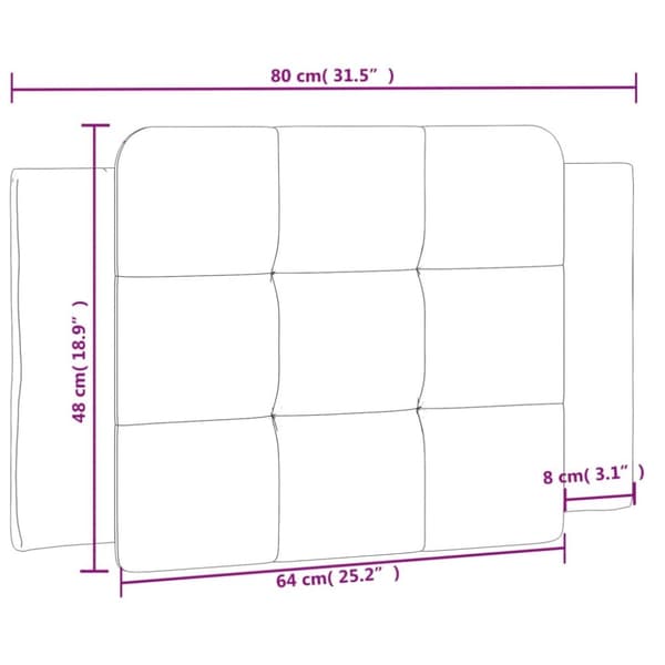 gavlpude 80 cm kunstlæder brun