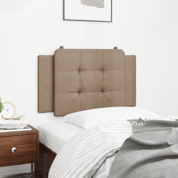 gavlpude 80 cm kunstlæder cappuccinofarvet