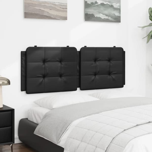 gavlpude 140 cm kunstlæder sort
