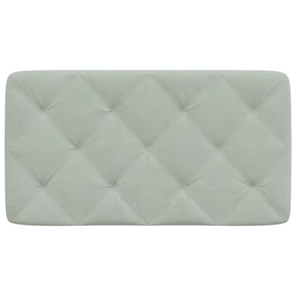 vidaXL gavlpude 90 cm velour lysegrå