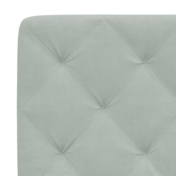 vidaXL gavlpude 90 cm velour lysegrå