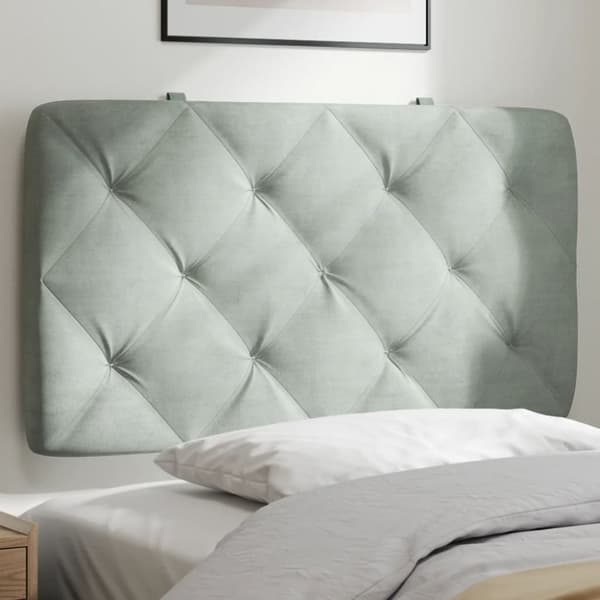 vidaXL gavlpude 90 cm velour lysegrå