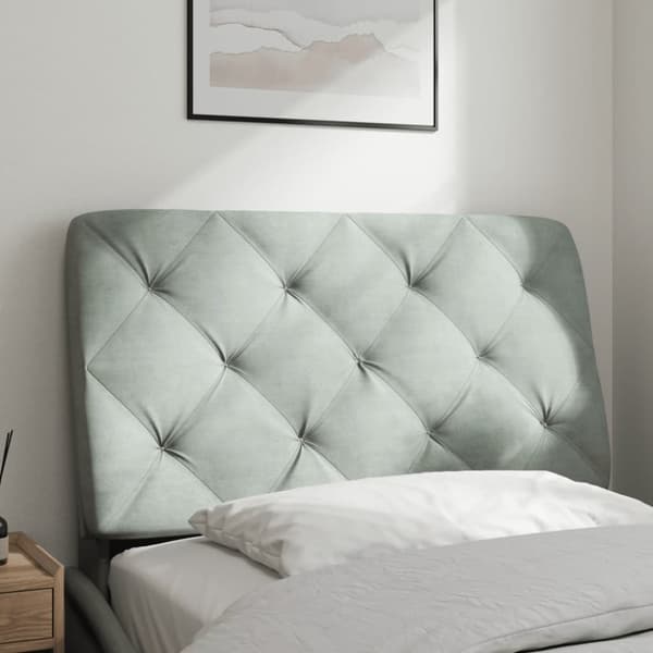 vidaXL gavlpude 90 cm velour lysegrå