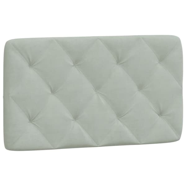 vidaXL gavlpude 90 cm velour lysegrå