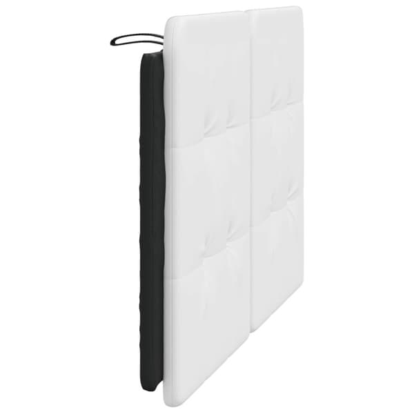 vidaXL gavlpude 120 cm kunstlæder hvid og sort
