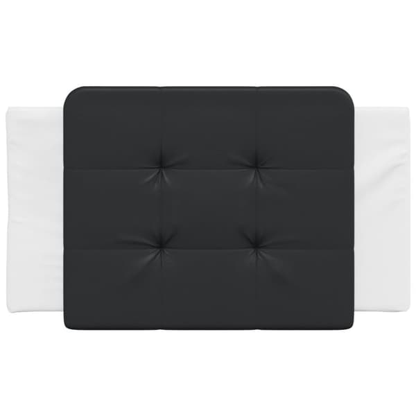vidaXL gavlpude 90 cm kunstlæder sort og hvid