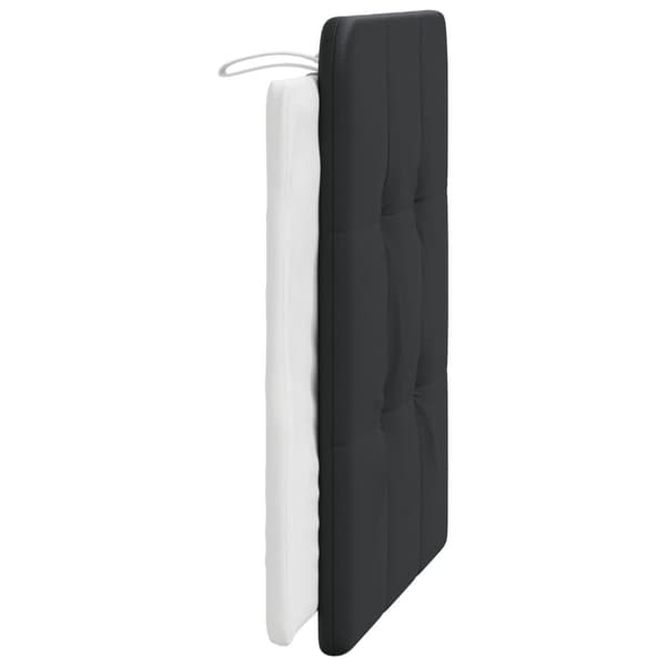 vidaXL gavlpude 90 cm kunstlæder sort og hvid