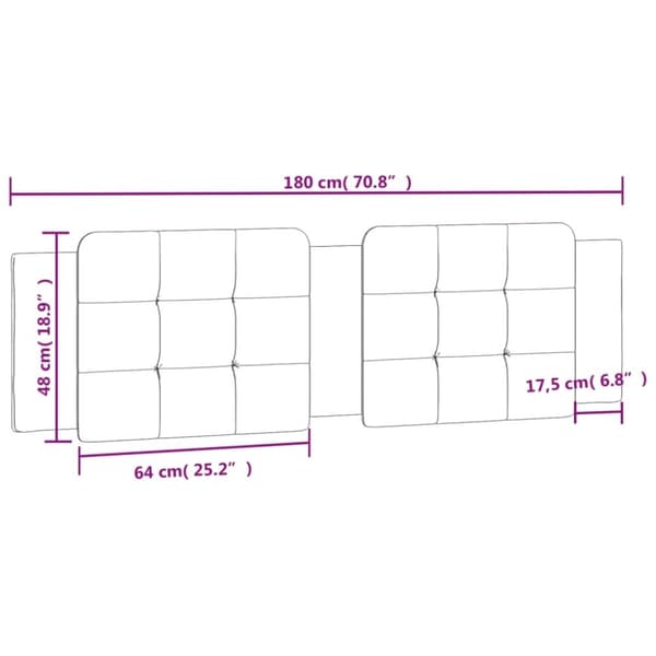 vidaXL gavlpude 180 cm kunstlæder cappuccinofarvet