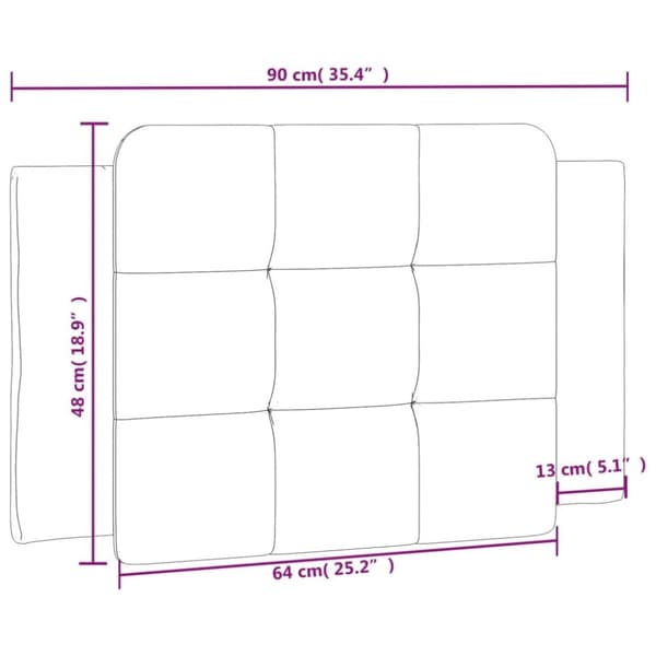 vidaXL gavlpude 90 cm kunstlæder cappuccinofarvet