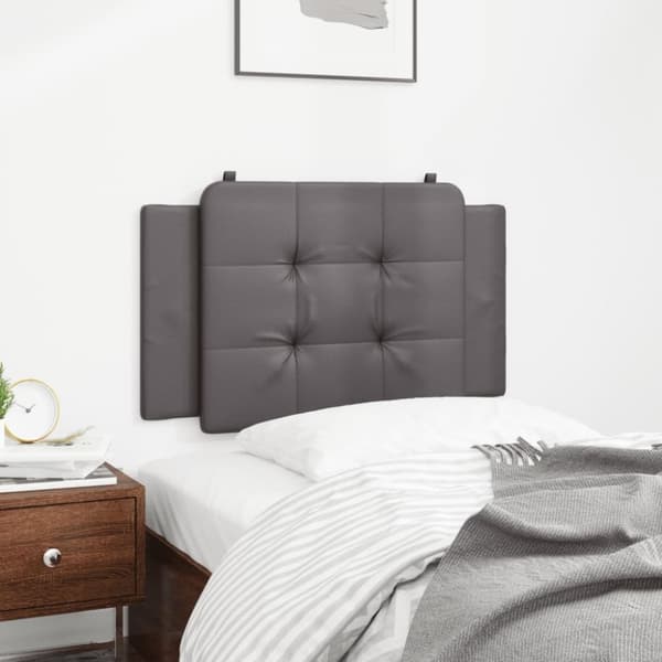 vidaXL gavlpude 90 cm kunstlæder grå