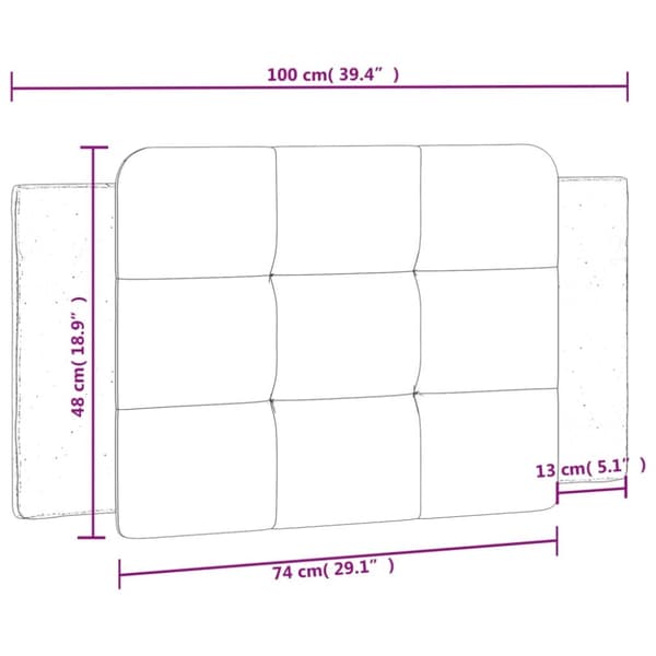vidaXL gavlpude 100 cm kunstlæder brun