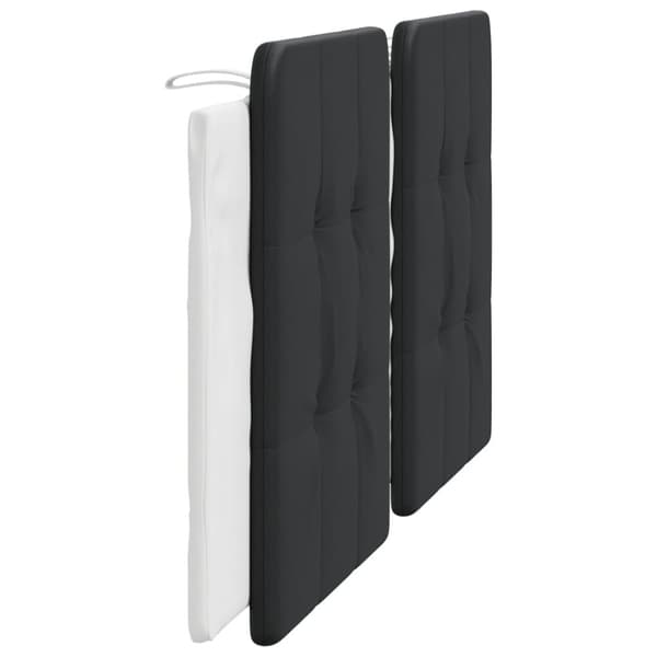 vidaXL gavlpude 180 cm kunstlæder sort og hvid