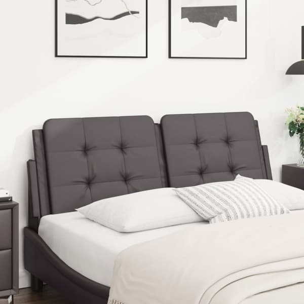 vidaXL gavlpude 140 cm kunstlæder grå
