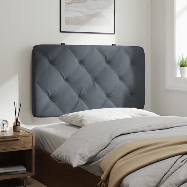 vidaXL Dyna till huvudgavel mörkgrå 80 cm sammet