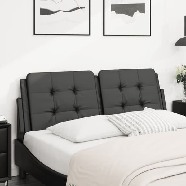 vidaXL gavlpude 140 cm kunstlæder sort