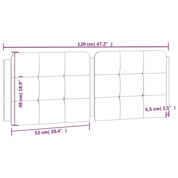 vidaXL gavlpude 120 cm kunstlæder sort