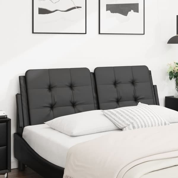 vidaXL gavlpude 120 cm kunstlæder sort