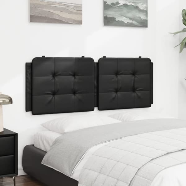 vidaXL gavlpude 120 cm kunstlæder sort