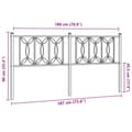 Pikkukuva 7 / 7: vidaXL Metallinen sängynpääty valkoinen 180 cm