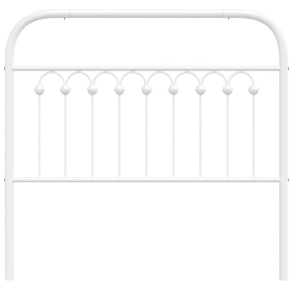 vidaXL Metallinen sängynpääty valkoinen 100 cm