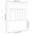Miniatyrbillede 7 af 7: vidaXL sengegavl 75 cm metal hvid