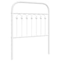 Pikkukuva 3 / 7: vidaXL Metallinen sängynpääty valkoinen 80 cm