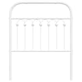 Pikkukuva 5 / 7: vidaXL Metallinen sängynpääty valkoinen 80 cm